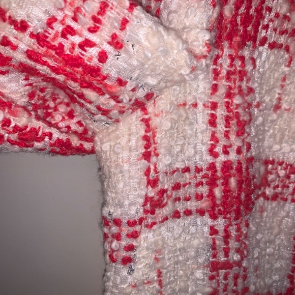 Hauber Red White Tweed Metallic Blazer Alpaca Wool Blend 8 - Picture 8 of 13